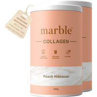 Produktbild von marble© Collagen Peach Hibiscus Kollagenpeptide Pulver zuckerfrei 900 g