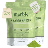 Produktbild von marble© Collagen Pro Matcha mit Vitamin C, Zink und Biotin Pulver zuckerfrei 900 g
