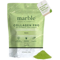 Produktbild von marble Collagen Pro Matcha – Reines Rinderkollagen Pulver mit Vitamin C, Zink und Biotin, zuckerfrei, glutenfrei und laktosefrei