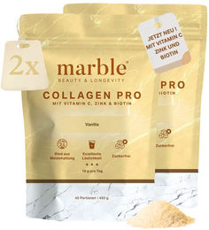 marble© Collagen Pro mit Vitamin C, Zink und Biotin Pulver Vanille zuckerfrei 900 g – Bild 1 von 1