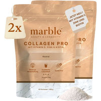 Produktbild von marble© Collagen Pro Neutral Rindercollagen Pulver zuckerfrei mit Vitamin C, Zink und Biotin 900 g