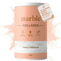 Produktbild von marble© Collagen Pulver Peach Hibiscus mit Kollagenpeptiden aus Rind 450 g