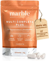 marble Multivitamin Complete Plus – 120 Kapseln vegan mit 27 Pflanzenextrakten und Mikronährstoffen – Bild 1 von 4