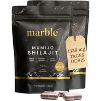 Produktbild von marble Mumijo Shilajit Extrakt hochdosiert mit MCT-Öl vegan Kapseln 240 Stück