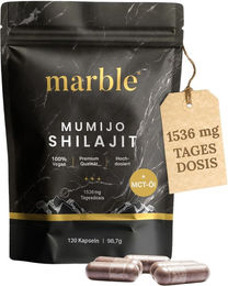 marble© Mumijo Shilajit Original Kapseln vegan ohne Zusatzstoffe 120 Stück – Bild 1 von 4