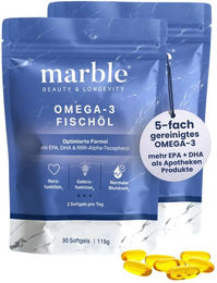 marble Omega-3 Fischöl hochdosiert 180 Kapseln – Bild 1 von 4