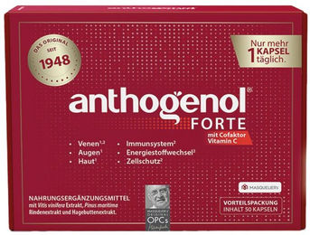 Masquelier's Anthogenol Forte OPC Kapseln vegan glutenfrei ohne Zusatzstoffe – Bild 1 von 1