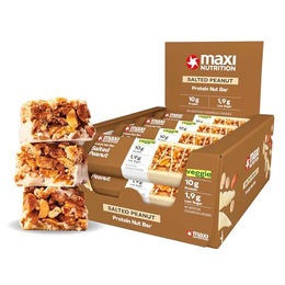 MaxiNutrition Salted Peanut Protein Riegel 12x46g vegetarisch ohne Zuckerzusatz und ohne künstliche Aromen – Bild 1 von 5