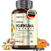 Produktbild von maxmedix Kurkuma Extrakt standardisiert vegan glutenfrei laktosefrei 180 Kapseln