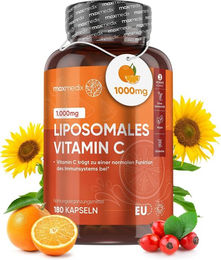 maxmedix Liposomales Vitamin C 2000 mg Kapseln 180 Stück vegan vegetarisch – Bild 1 von 2