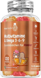 maxmedix Multivitamin Gummibärchen für Kinder vegetarisch glutenfrei laktosefrei 120 Stück – Bild 1 von 3