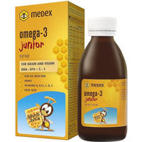 Produktbild von Medex Omega 3 Kinder Junior Sirup ohne Zusatzstoffe für Kinder sowie Schwangere und Stillende