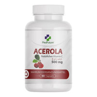 Produktbild von MedFuture Acerola-Extrakt mit Hagebutte 500 mg Kapseln 60 Stück für Erwachsene