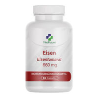 Produktbild von MedFuture Eisen Fumarat hochdosiert mit 40 mg Eisen und 480 mg Vitamin C Kapseln