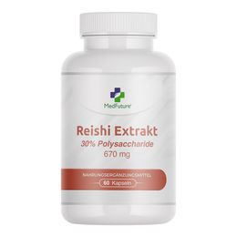 MedFuture Reishi Extrakt Hochdosiert 670 mg pro Kapsel mit 30% Polysacchariden 60 Kapseln – Bild 1 von 3