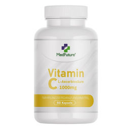 MedFuture Vitamin C 1000 mg Ascorbinsäure Kapseln ohne Zusatzstoffe 60 Kapseln – Bild 1 von 1