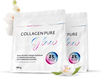 Mediakos COLLAGEN PURE Glow Kollagen Pulver Typ I und III aus Rind ohne Zusatzstoffe zuckerfrei – Bild 1 von 1