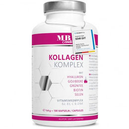 Medical Beauty Cosmetics Kollagen Hyaluron Komplex mit Kollagenhydrolysat vom Weiderind, 1000 mg, 180 Kapseln, hochdosiert mit Biotin, Zink, Gojibeere, Selen und Vitamin C – Bild 1 von 4