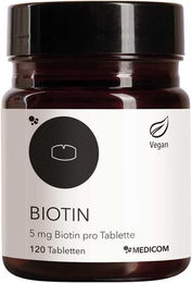 Medicom Biotin 5 mg Tabletten glutenfrei und laktosefrei 120 Stück – Bild 1 von 1