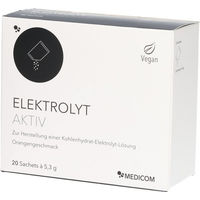 Produktbild von Medicom Elektrolyt Aktiv Pulver Orange glutenfrei und laktosefrei