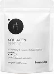 Medicom Kollagen Peptide Typ I und III Pulver, zuckerfrei, glutenfrei und laktosefrei, 150 g – Bild 1 von 2