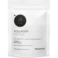Produktbild von Medicom Kollagen Peptide Typ I und III Pulver, zuckerfrei, glutenfrei und laktosefrei, 150 g