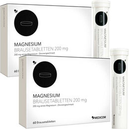 MEDICOM Magnesium Carbonat Brausetabletten 200 mg für Kinder und Erwachsene 120 Stück – Bild 1 von 1
