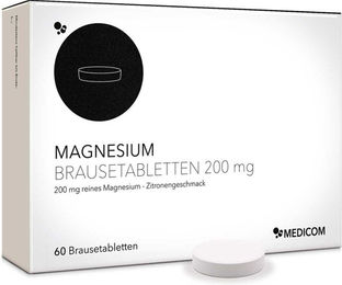 MEDICOM Magnesium Carbonat Brausetabletten 200 mg für Kinder und Erwachsene 60 Stück – Bild 1 von 1