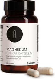 Medicom Magnesium Citrat Kapseln vegan glutenfrei laktosefrei 60 Stück – Bild 1 von 4