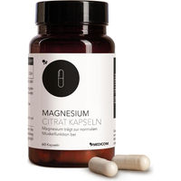 Produktbild von Medicom Magnesium Citrat Kapseln vegan glutenfrei laktosefrei 60 Stück