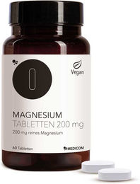 MEDICOM Magnesium Tabletten 200 mg mit Magnesium Carbonat 60 Stück – Bild 1 von 2