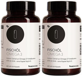 Medicom Omega-3 Fischöl Weichkapseln 600 mg 60 Kapseln – Bild 1 von 1