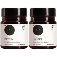 Produktbild von Medicom Pharma Biotin Tabletten vegan vegetarisch laktosefrei glutenfrei 120 Stück
