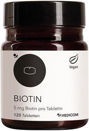 MEDICOM Pharma GmbH Biotin 5 mg Tabletten 120 Stück – Bild 1 von 2
