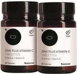 MEDICOM Zink Plus Vitamin C Tabletten vegan glutenfrei laktosefrei – Bild 1 von 1