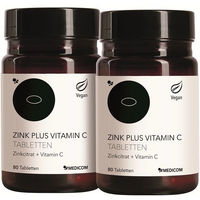 Produktbild von MEDICOM Zink Plus Vitamin C Tabletten vegan glutenfrei laktosefrei
