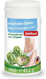 MEDICURA AG Artischocke Chrom Pektin Chitosan mit Vitamin C Ballaststoff-Komplex Kapseln – Bild 1 von 1