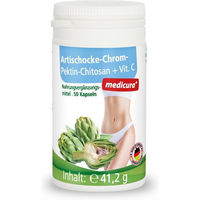 Produktbild von MEDICURA AG Artischocke Chrom Pektin Chitosan mit Vitamin C Ballaststoff-Komplex Kapseln