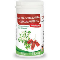 Produktbild von MEDICURA AG Bacopa Schisandra Curcumawurzelpulver Kapseln