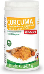 MEDICURA AG Curcuma Kapuzinerkresse Basilikum Vitamine Kapseln vegan – Bild 1 von 1