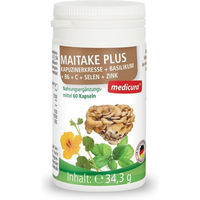 Produktbild von MEDICURA AG Maitake Plus mit Kapuzinerkresse, Basilikum sowie Vitaminen und Mineralstoffen in Kapseln, 60 Stück