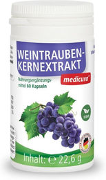 MEDICURA AG Weintraubenkernextrakt Kapseln vegan 60 Stück – Bild 1 von 3
