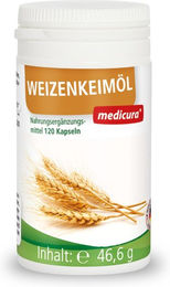 MEDICURA AG Weizenkeimöl mit Vitamin E Kapseln 120 Stück – Bild 1 von 1