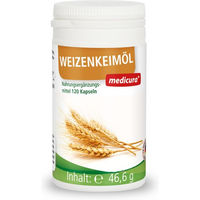 Produktbild von MEDICURA AG Weizenkeimöl mit Vitamin E Kapseln 120 Stück
