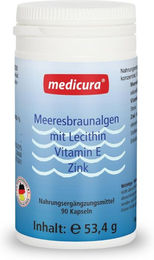 MEDICURA Meeresbraunalgen mit Lecithin, Vitamin E und Zink Kapseln vegan – Bild 1 von 2