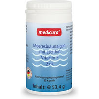 Produktbild von MEDICURA Meeresbraunalgen mit Lecithin, Vitamin E und Zink Kapseln vegan