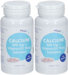 MediFit Calcium 500 mg und Vitamin D 10 µg Tabletten – Bild 1 von 1