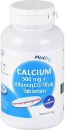 MediFit Calcium 500 mg und Vitamin D3 10 µg Tabletten 90 Stück – Bild 1 von 1