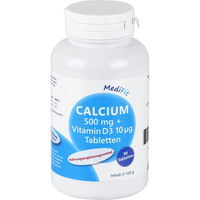 Produktbild von MediFit Calcium 500 mg und Vitamin D3 10 µg Tabletten 90 Stück