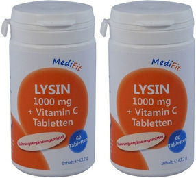 MediFit L-Lysin 1.000 mg mit Vitamin C Tabletten 120 Stück – Bild 1 von 1